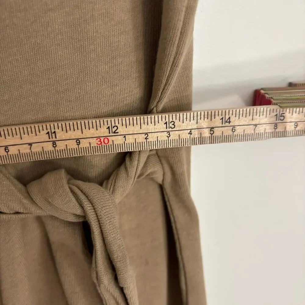 MANGO Cotton Midi Dress Neutral Minimalist Casual - 2